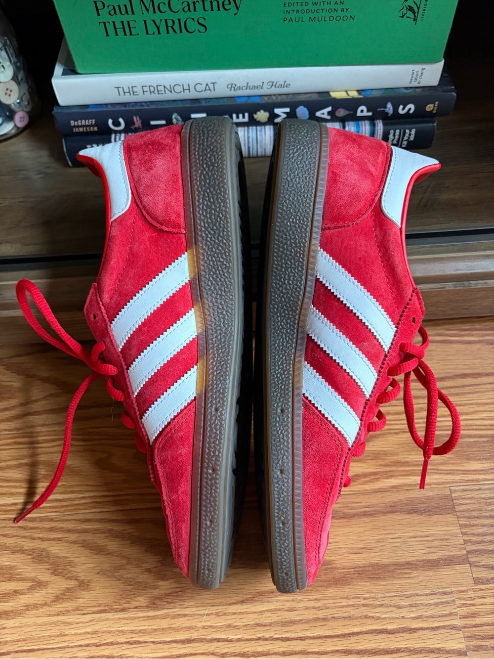adidas Red Suede Spezial Sneakers - Picture 3 of 8